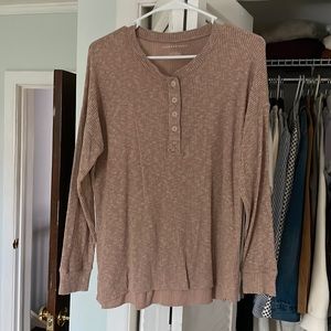 Long sleeve light pink thermal